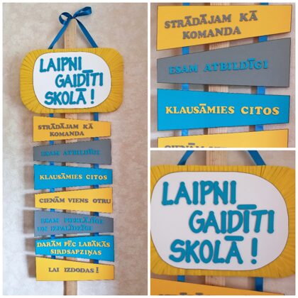 "Laipni gaidīti skolā" dekors (CENA 18€)
